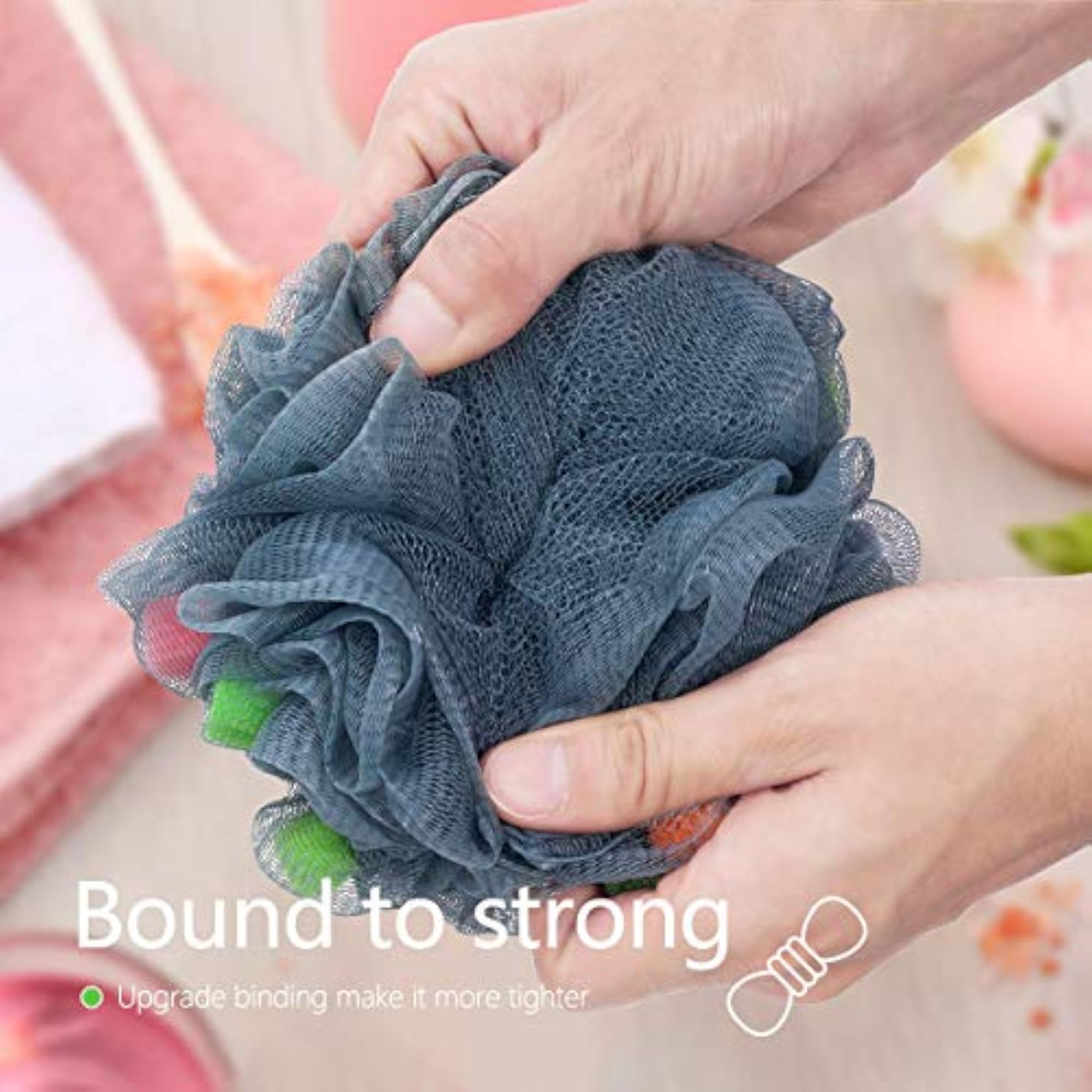 Bath Loofah Sponge, Shower Sponge Loofahs Mesh Pouf